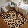 Leopard Print Area Rug for Living Room Bedroom Bold Animal Print Safari Chic Exotic Home Decor Soft Non Slip Washable Floor Mat