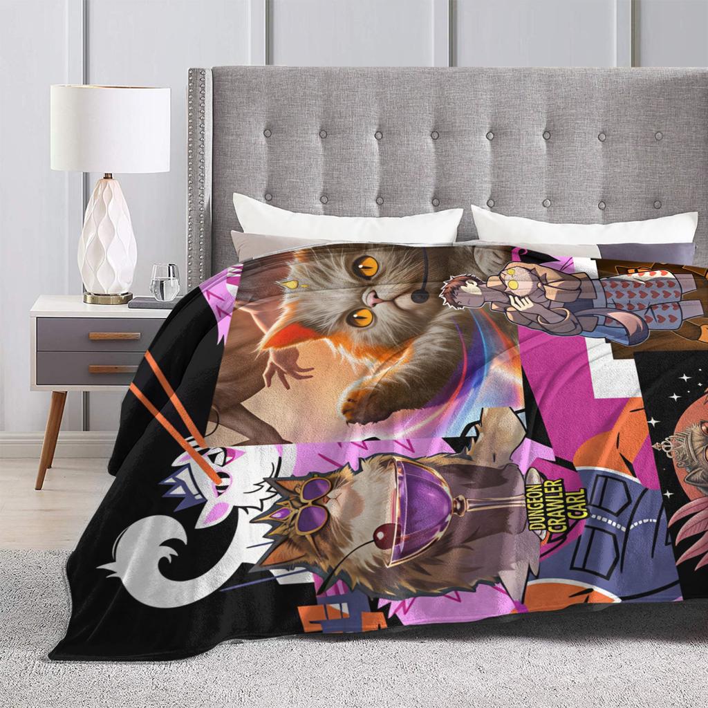 Dungeon Crawler Carl Blanket Quality Soft Throw Blanket Winter Airplane Travel Home Decor Aesthetic Bedspread