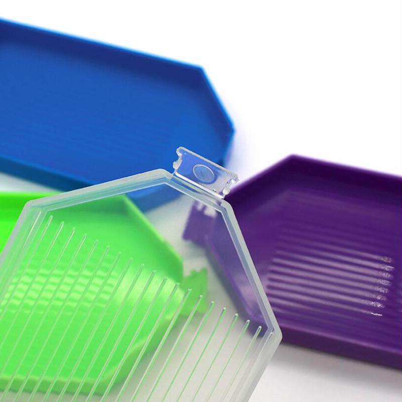 Large Capacity Square Point Drill Diamond Painting Tray Plate Embroidery Tool