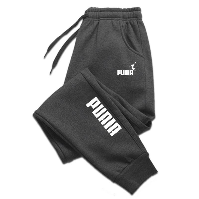Mens Fleece Sweatpants Winter Casual Joggers Unisex Streetwear Loose Long Pants