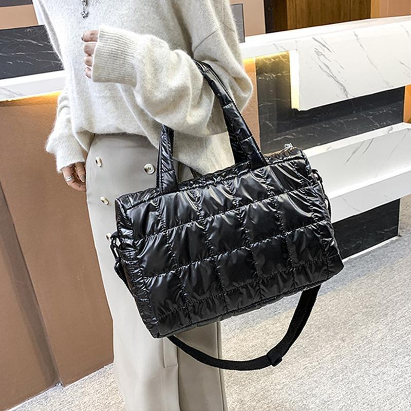 Luxury Space Pad Cotton Handbag Large Capacity Shoulder Bag Waterproof Nylon Bag Travel Down Crossbody Bag
