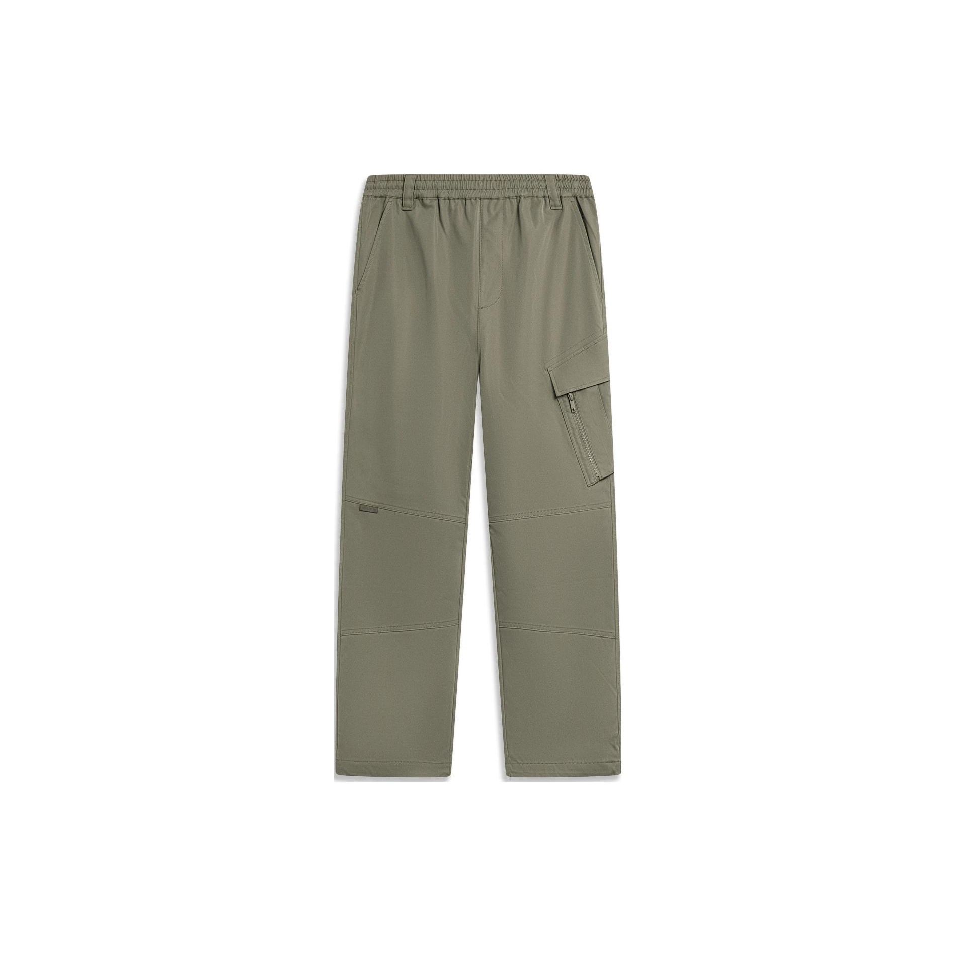 

Li Ning CF Series 2023 Осень Зима Новые однотонные прямые трикотажные спортивные брюки мужские низы оливково-зеленого цвета AYKT823-2 XXL