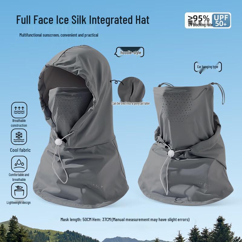 Women s Summer Ice Silk UV Protection Neck and Face Mask