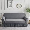 Lace Hem Jacquard Sofa Cover Stretch Full Elastic Slipcover Nordic Style Anti Slip Fabric
