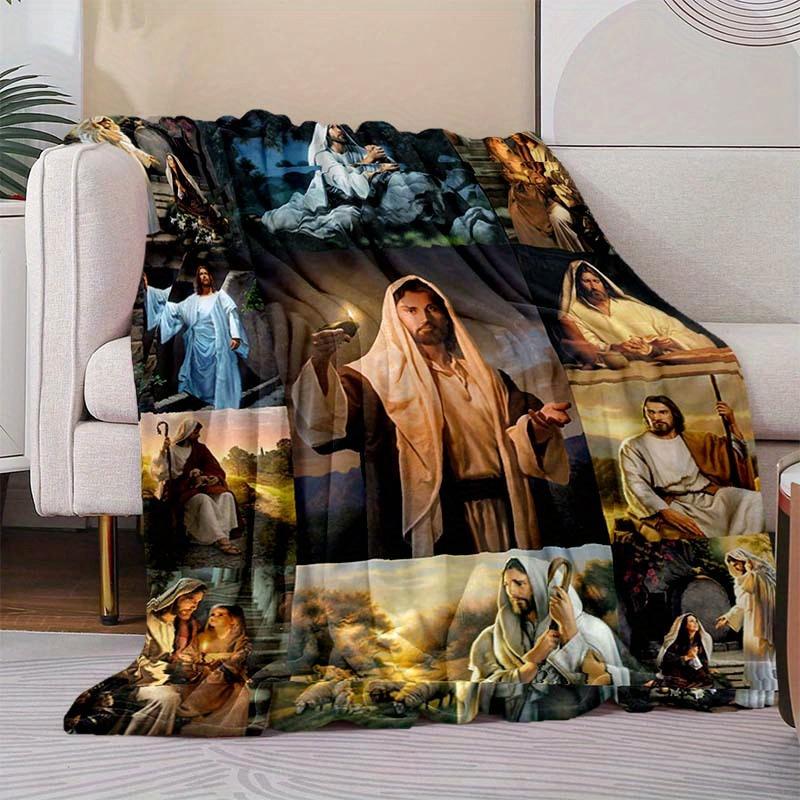 Jesus Decke Weiche Warme Überwurfdecke Nickerchen Decke Für Couch Sofa Büro Bett Camping Reise Mehrzweck Geschenk Decke Für Alle Jahreszeiten