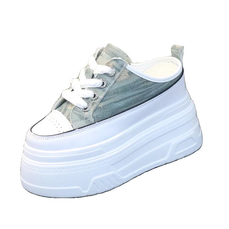 Fashion 10cm Fashionable Women's Slippers with Wedges and Super High Heels (8cm and above) - Elegant and Stylish  slippers women