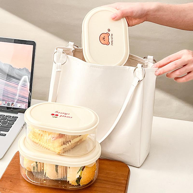 Bread Toast Storage Box Transparent Food Container Box With Lid Refrigerator Plastic Large Capacity Fresh Keeping Box