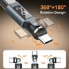 240W Digital Display 540° Rotatable Type-C Elbow Adapter Bendable Fast Charging Connector Compatible with IPhone Xiaomi Stylus