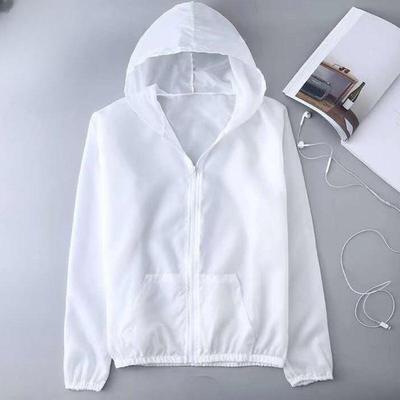 Vêtements de protection solaire en soie glacée d'été pour femmes, couleur unie, ultra-mince, respirant, séchage rapide, veste à capuche imperméable pour hommes
