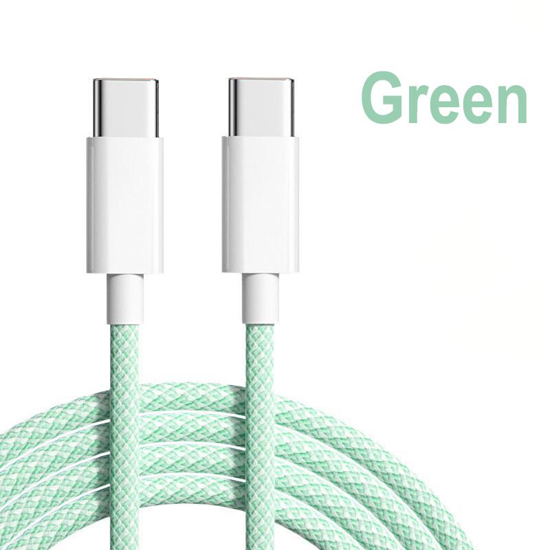 

PD 60W кабель для быстрой зарядки USB C на USB Type C кабель для Apple IPhone 15 Pro Max 15 Pro 15 Puls для iPhone 15 зарядный кабель для передачи данных 1m зелёный