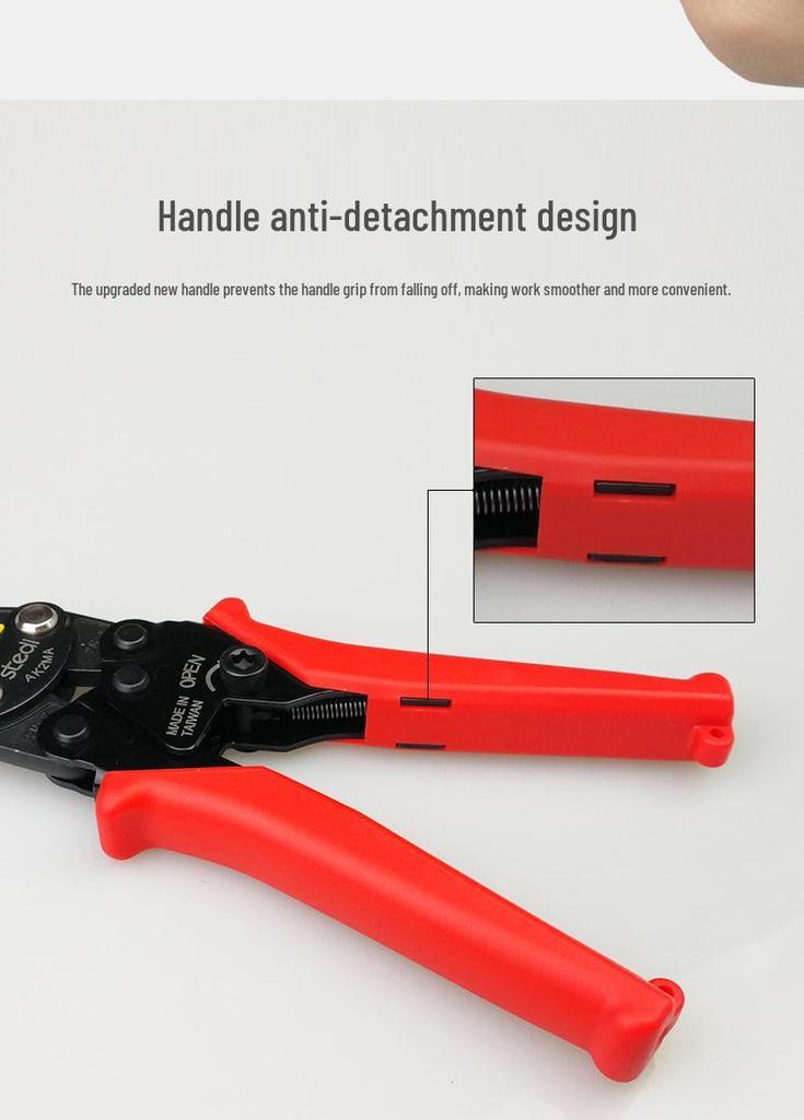 Sitelai Cold Press Multifunctional Crimping Pliers for Copper Wire Terminals, Electrician's Tool with Jaw and Wire Crimping Features