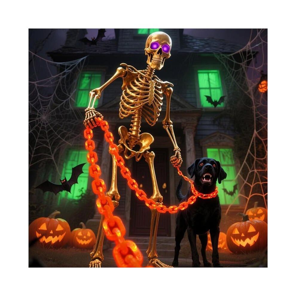 Guirnalda de Luces de Plástico para Halloween con Modos de Iluminación para Decoración Espeluznante, 3 Metros