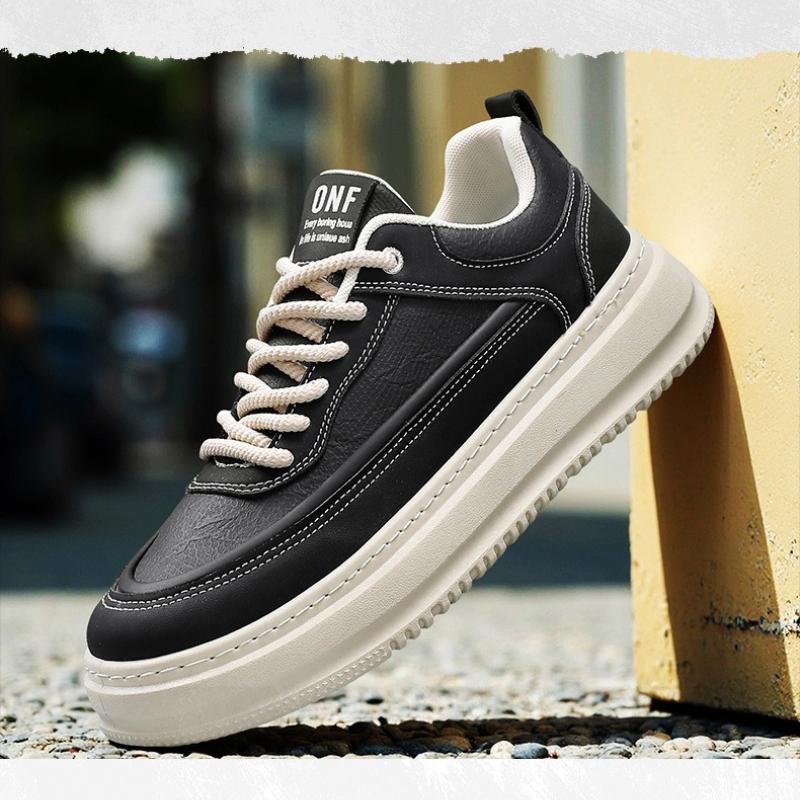 Men Board Shoes Autumn New Trend Comfortable Wear-resistant Platform Sneakers Fashion Lace Up Height Increase Casual Shoes