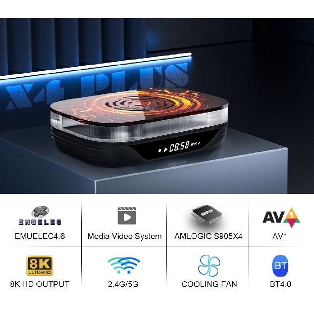 Super Console X4 Plus Retro videoherní konzole pro Sega Saturn/DC/Arcade/Naomi S905X4 4K TV 11 boxový herní přehrávač s hrou 60000