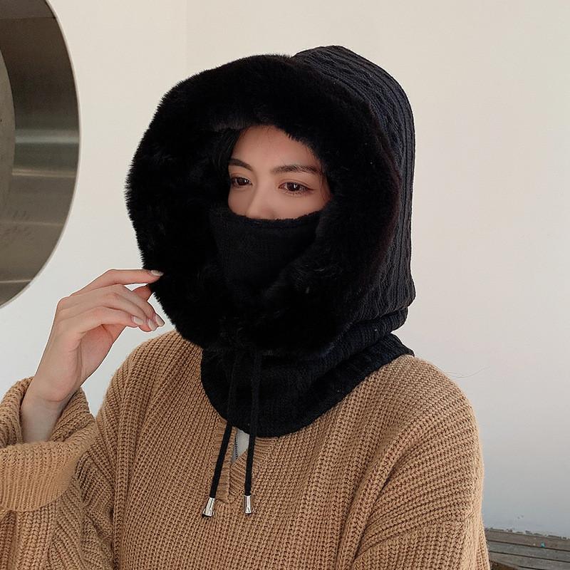 Plush Winter Hat For Women With Windproof Design And Ear Protection For Outdoor Activities