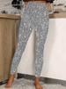 Pantalones Elásticos Elegantes de Lentejuelas para Uso Casual