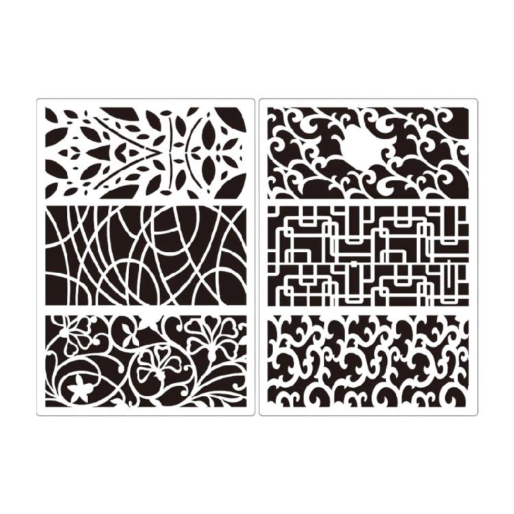 

6Pcs Hollow Out Reusing Detailed Drawing Guides Templates to Beginner And Professional In Journaling Or Art Classes