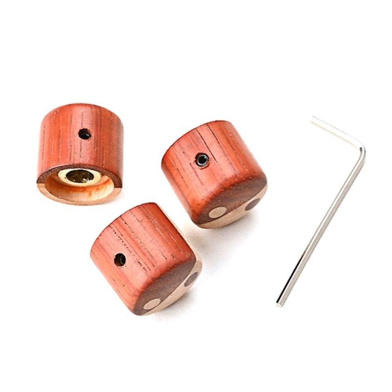 Wooden Volume Tone Control Knobs Electric Guitar Bass Knobs Potentiometer Cap Instrument Accessories Easy to Use