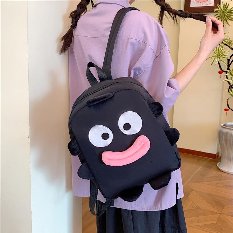 Schoolbag1011 spring new big mouth fish backpack cute Japanese cartoon ugly cute funny schoolbag large capacity backpack female