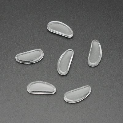 Non-Slip Silicone Half-Moon Nose Pads for Glasses with Left & Right Card-Type Melon Seed-Shaped Transparent Pads