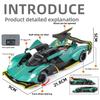 1:24 Valkyrie Race Car Alloy Diecast Metal Sound Light Model Car Outdoor Collectibles Decoration Hobby Gift Boy