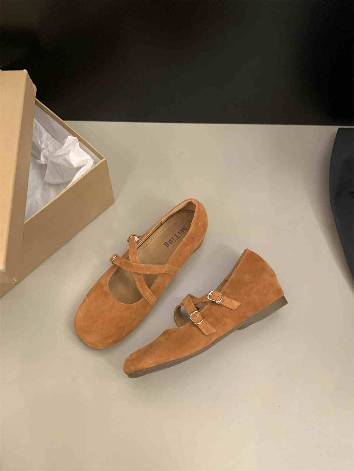 

Модные туфли Мэри Джейн на скрытой платформе, женские кожаные удобные балетки, лоферы, повседневная обувь для ходьбы для дам, мокасины 2024 новинка 39 коричневый