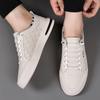 Factory Direct Sales 2025 Autumn New Men's Korean Version Casual Versatile Trendy Shoes Soft Sole Soft Surface Fashion Men's Shoes White Shoes