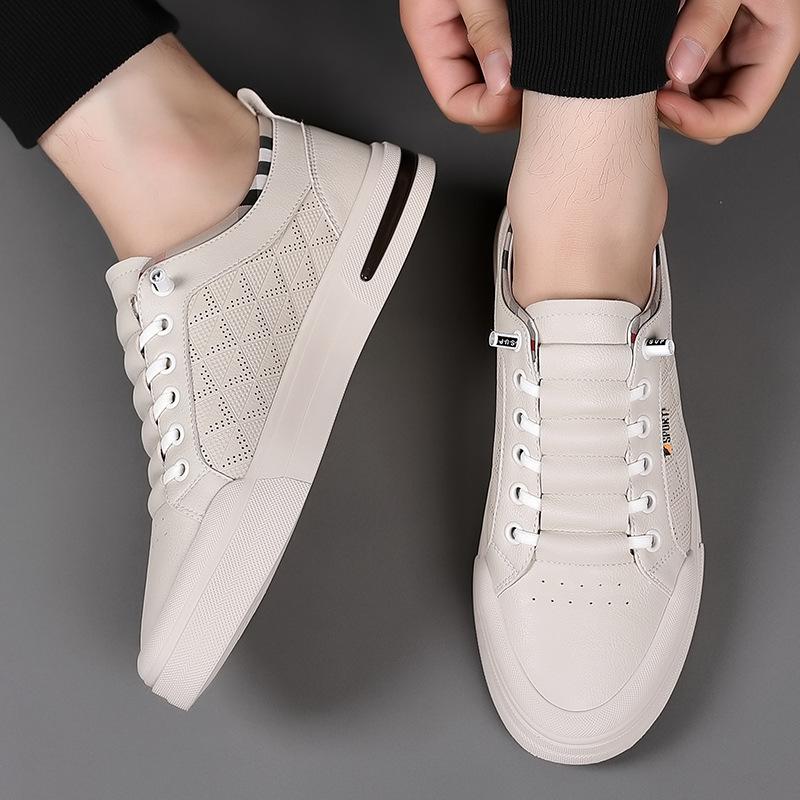 Factory direct sales 2025 autumn new men's Korean version casual versatile trendy shoes soft sole soft surface fashion men's shoes white shoes