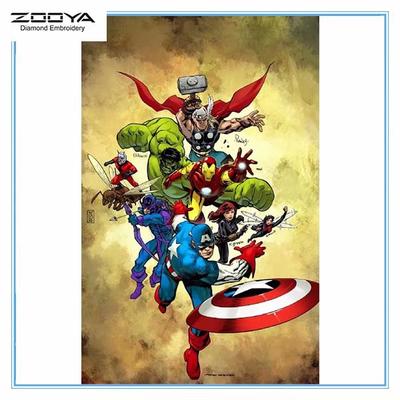 5d Diy Diamond Painting Superman Captain America Cross Stitch 5d