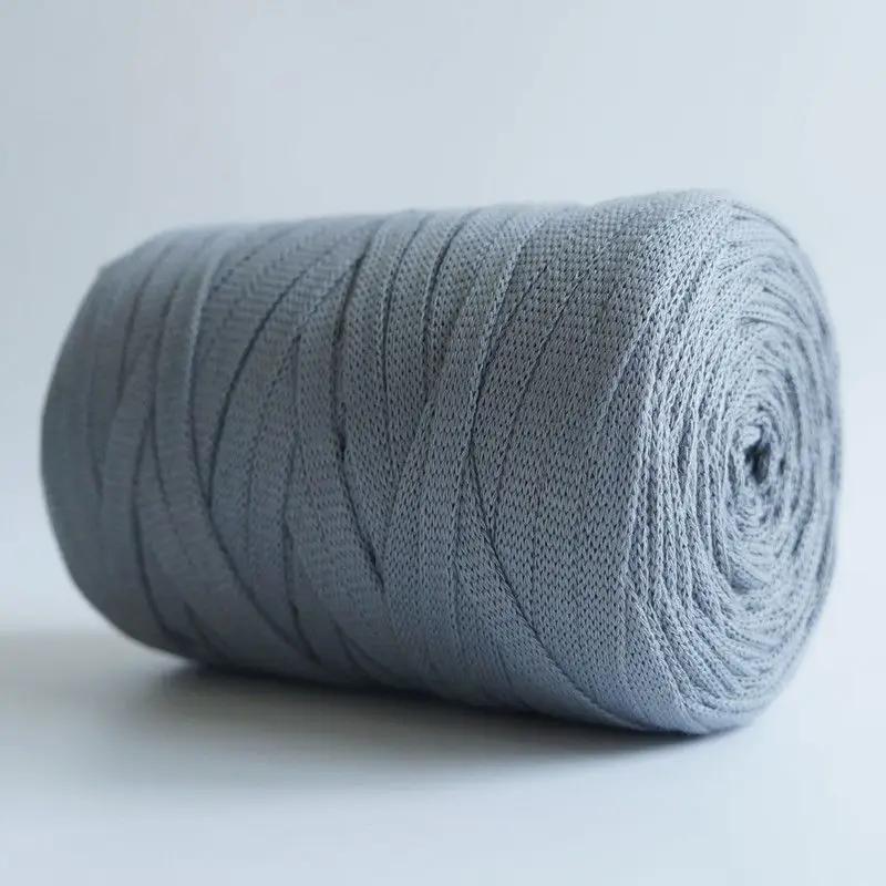 Flat Knitted Fabric Thread, Hollow Yarn Flat Ribbon Thread, DIY Handmade Woven Bag Hook Sandals 250g Crocheting