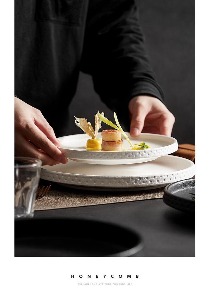 Prato de Cerâmica Japonês de Alta Qualidade para Sopa e Salada para Restaurantes e Hotéis