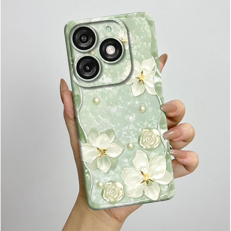 For Itel A50 A667L Casing Pretty Butterfly Flowers Soft Silicone TPU Shockproof Cover For Itel A50 A 50 ITELA50 2024 Phone Case