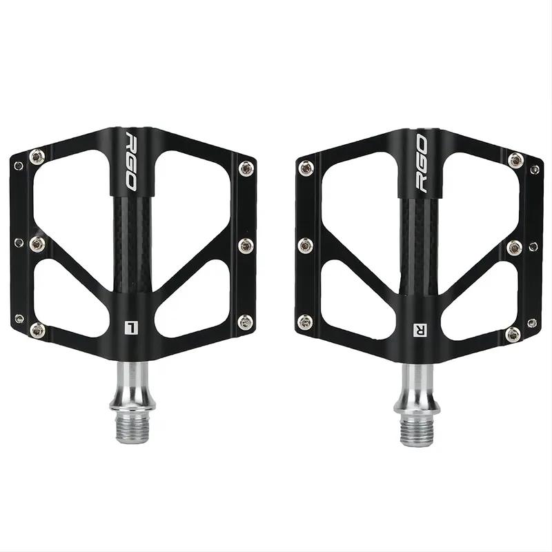 RGO Carbon Fiber Pedal Road Bicycle Pedal 3 Bearing Aluminum Alloy Anti-skid Mountain Bicycle Pedal Bicycle Accessories