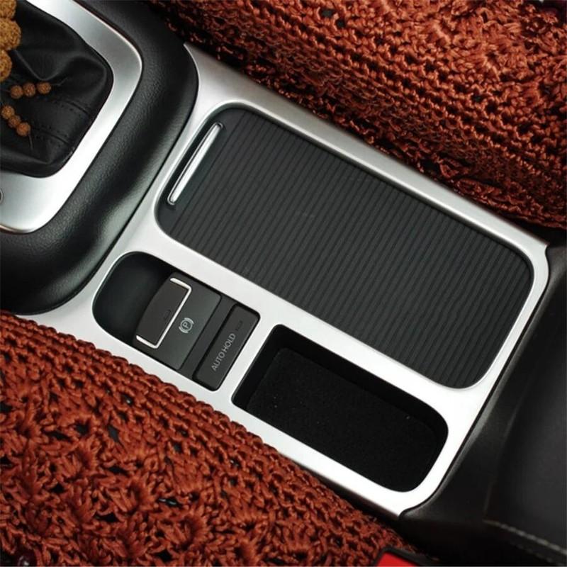 For Volkswagen VW Tiguan 2009 2010 2011 2012 2013 2014 2015 ABS Chrome Front Console Water Cup Holder Frame Cover Trims Sticker