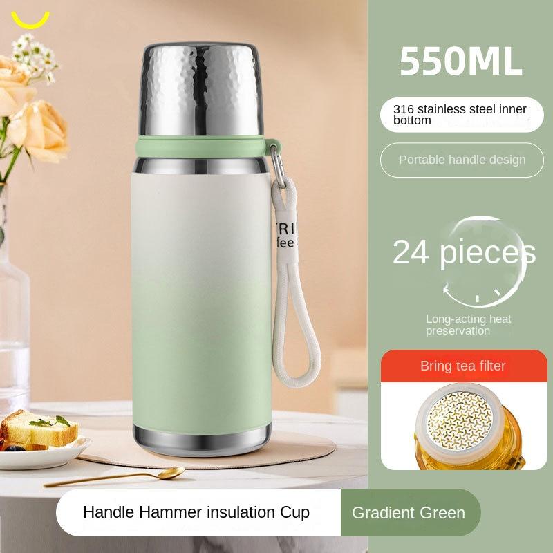 

316 чашка-термос для чая, женский красивый градиентный портативный чайник с ручкой для студентов, большой емкости для путешествий в школу 550ml-700ml