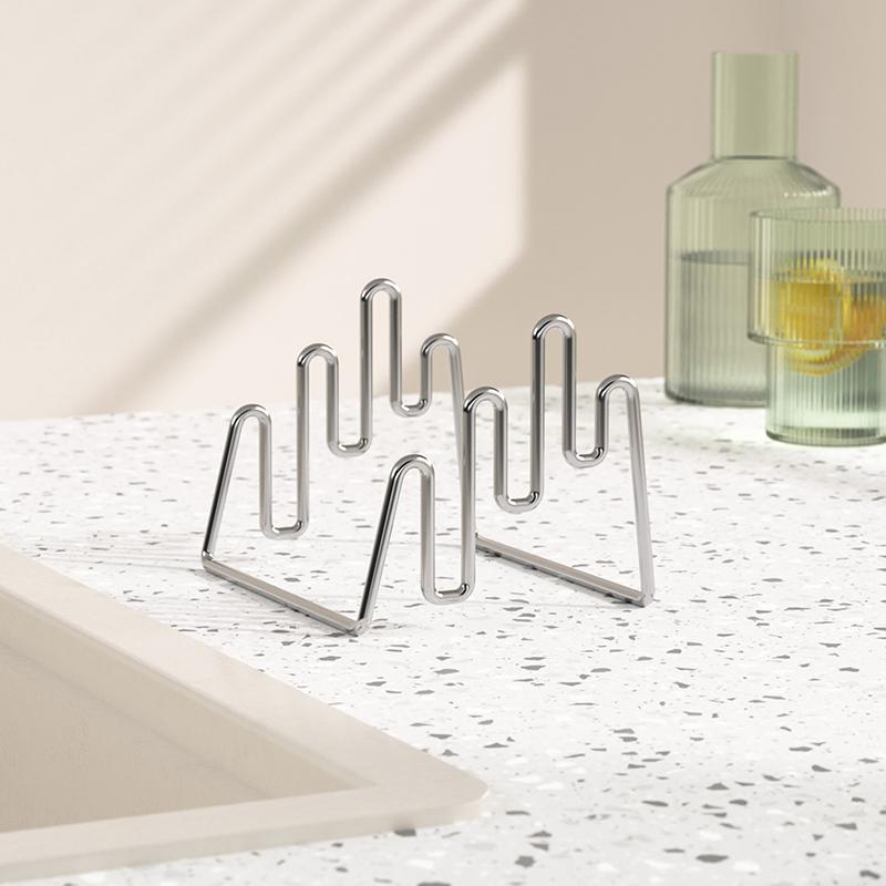 Support Organisateur d'Assiettes Acier Inoxydable Support pour Couvercles de Casseroles Support de Rangement pour Planches à Découper Moderne Robuste Multifonctionnel Pour Cuisine