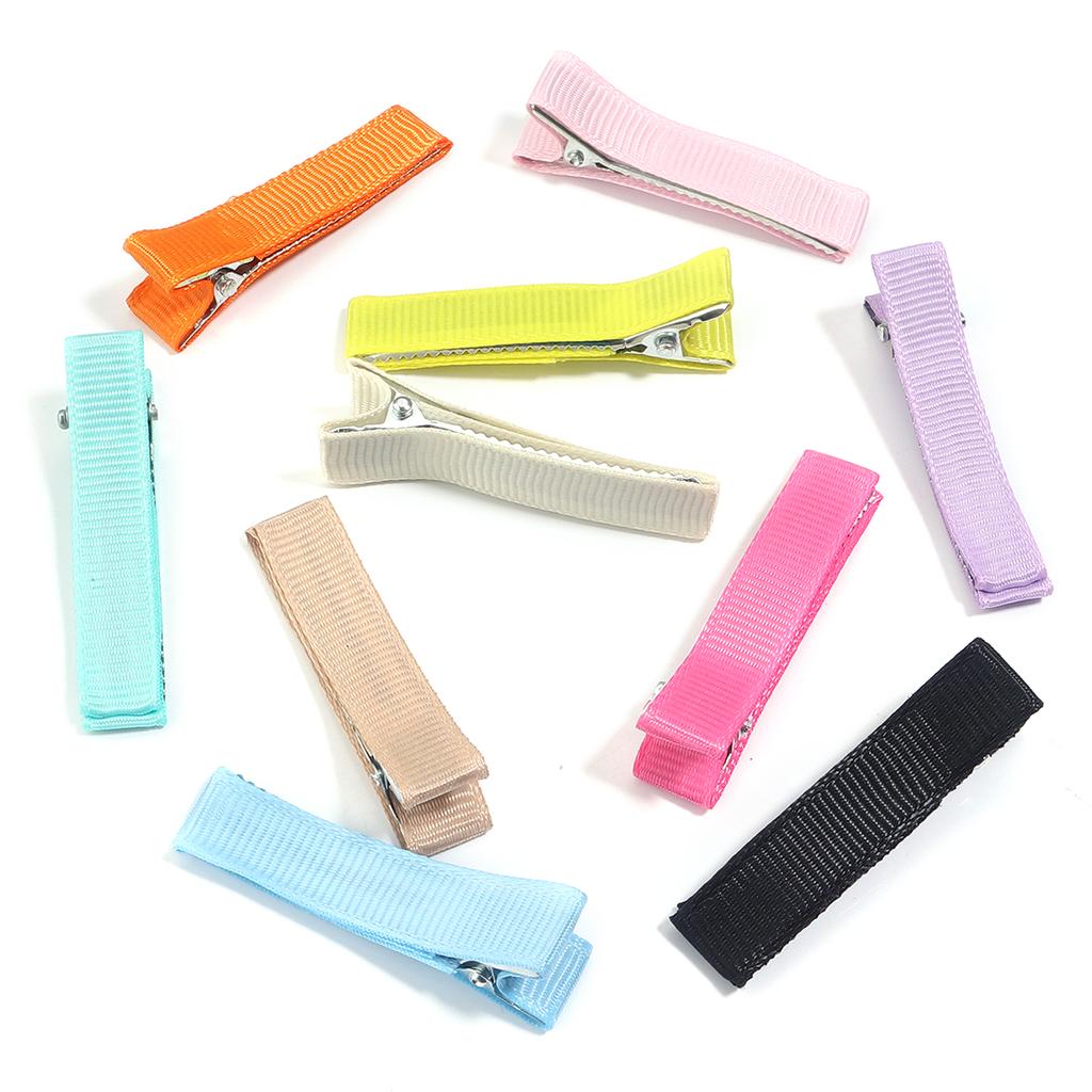10pcs/Bag Multicolor Cloth Wrapped The Metal Duckbill Hair Clip For Jewelry Making Hairpins DIY Hairpins Base Decorations