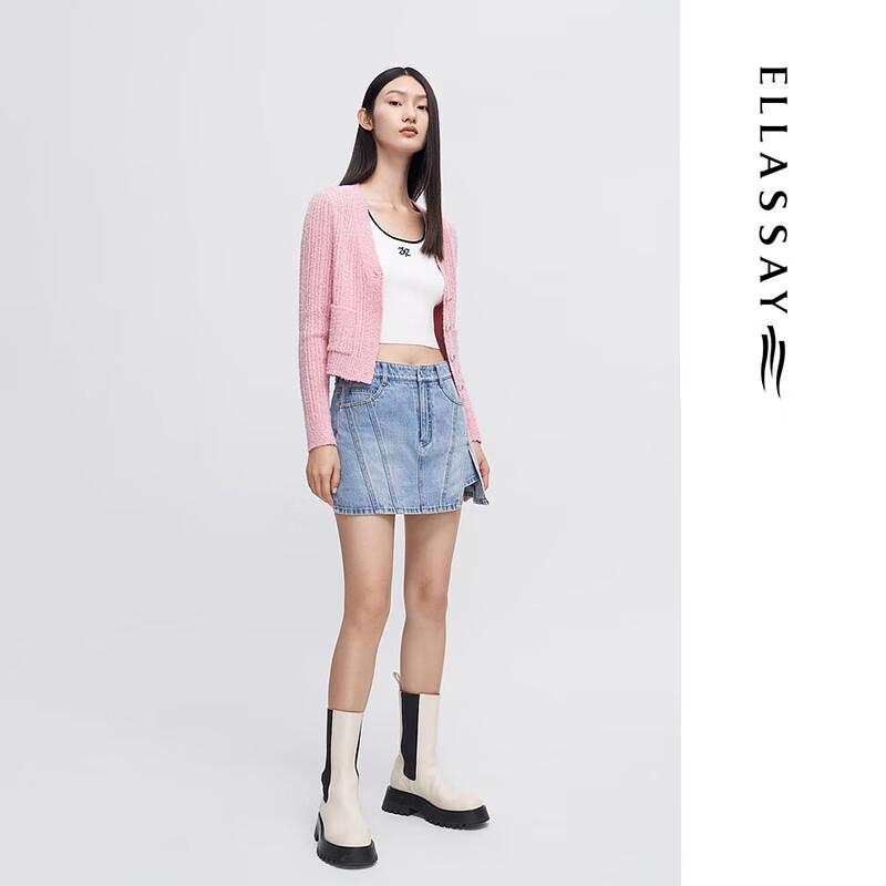 ELLASSAY Women's Sweet V-Neck Knit Cardigan