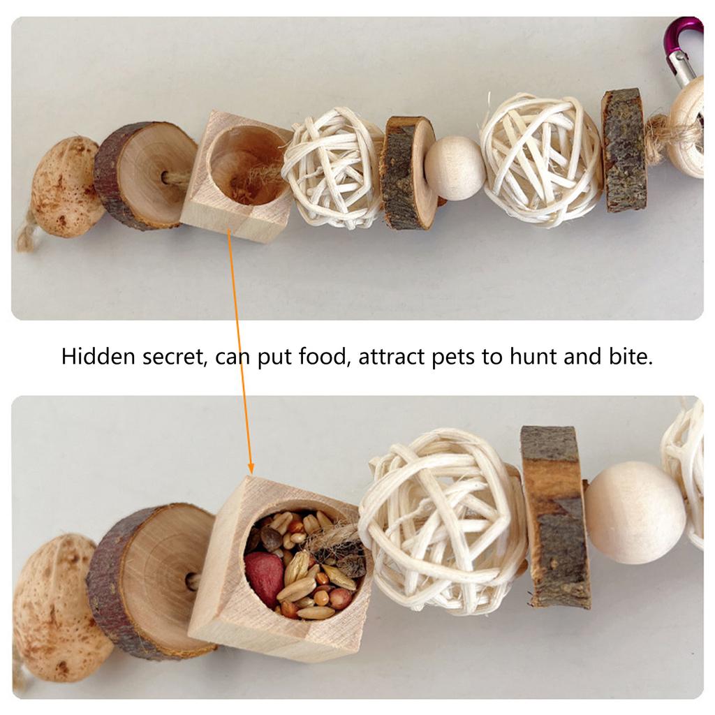 Kauspielzeug für Hamster und Kleintiere, für Vögel, Papageien, Kauspielzeug, Weihnachtsblock, Cluster zum Kauen und Zähneknirschen
