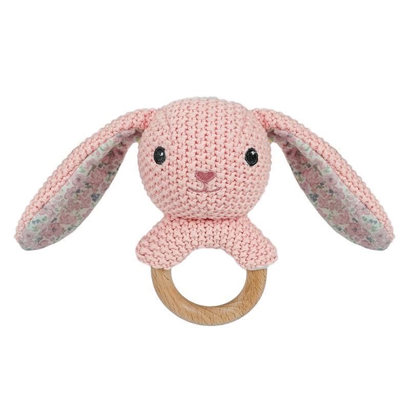 Handcrafted Crochet Rattle Rabbit Doll – Baby Teething & Soothing Toy