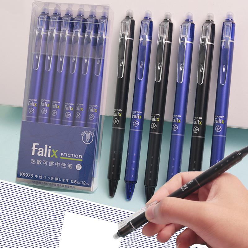 Hot Sale Press Type Thermal Erasable Pens - 0.5mm Smooth Writing Gel Pens for School and Work