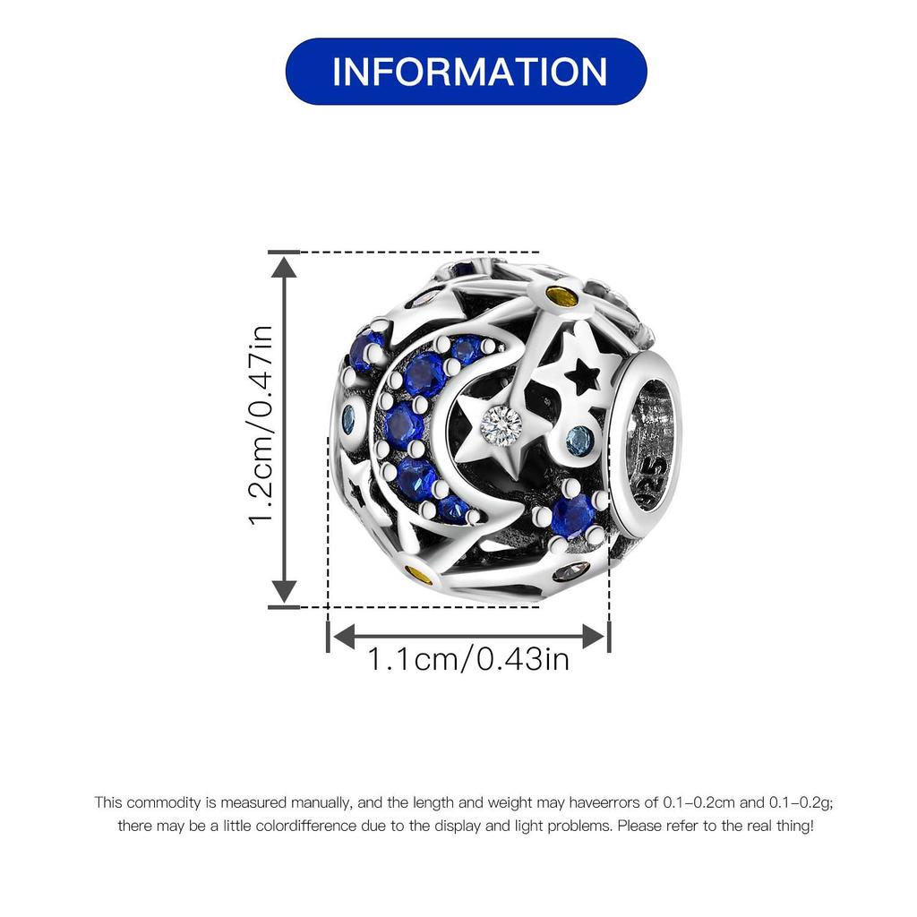 NEW 925 Silver Charm Beads Fit Original Bangle DIY Star Moon Sun Cross Heart Designs Perfect Party Gift