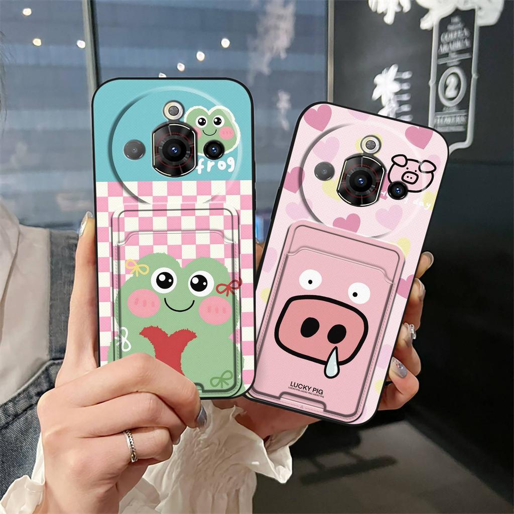 Card bag Card slot Phone Case For ZTE Nubia Focus Pro 5G Cute TPU Graffiti Shockproof Waterproof Dirt-resistant Cartoon
