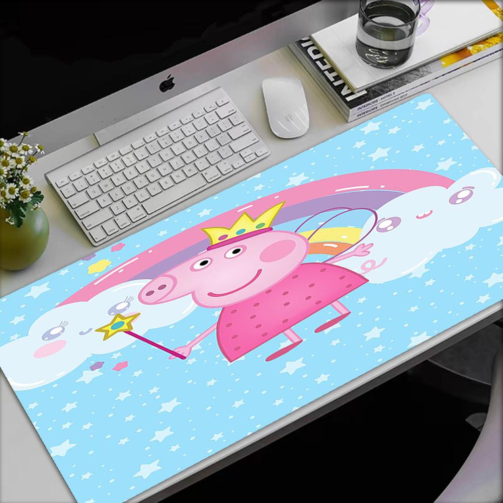 Peppa Pig Theme Mouse Pad, Non Slip Rubber Base, Multifunctional Office & Home Decor, Perfect for Workspace Personalization.