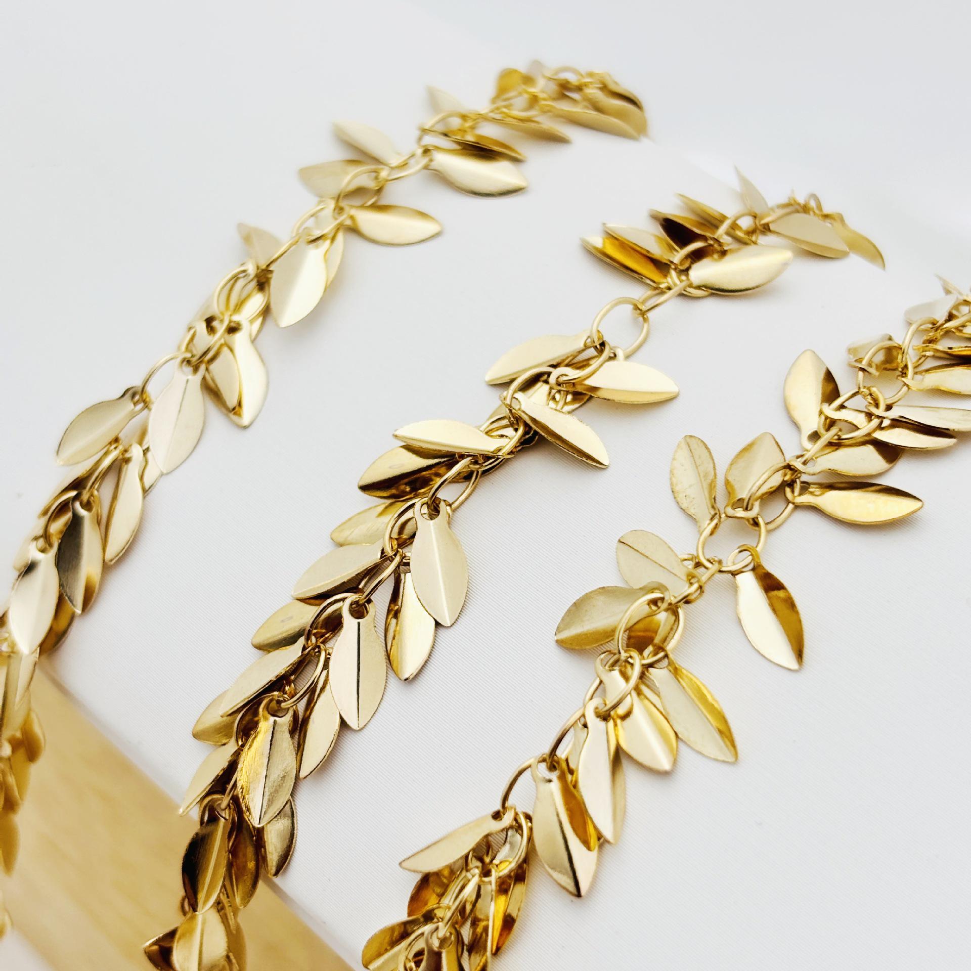 

Аксессуары для сережек из медной цепочки в виде многослойных листьев своими руками для изготовления ювелирных изделий 4*8mm Concave Leaf