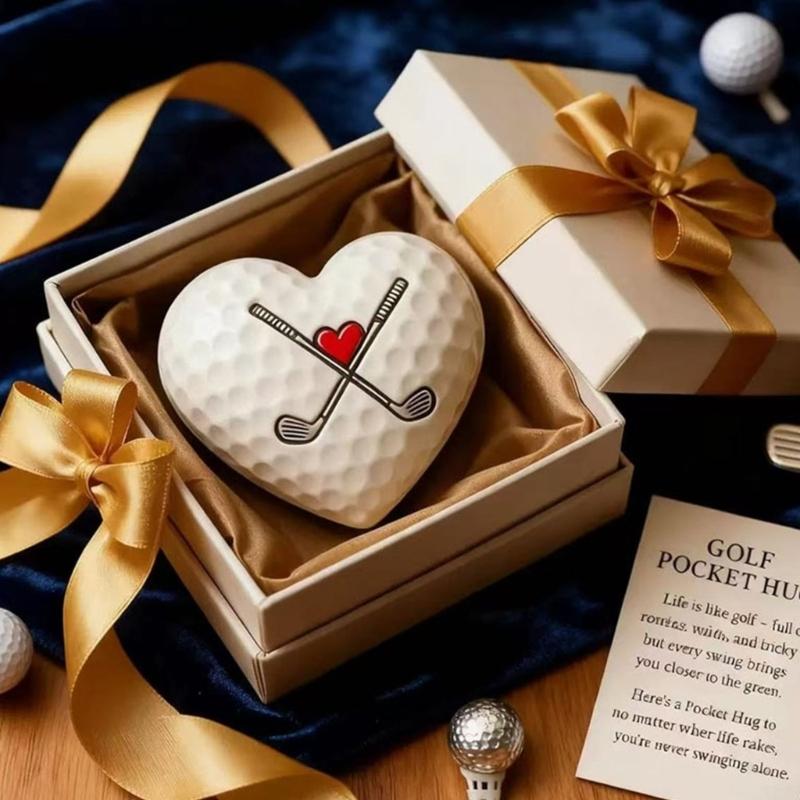 Motivational Golf Pocket Charm Heart Shape Resin Tokens For Player Unique Ball Marker With Life Note