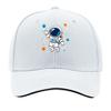 Playful Space Explorer Cartoon Badge Sandwich Baseball Cap Sun Cap Outdoor Workouts Hat