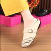 Baotou hollow half slippers women's outer wear summer new fashion casual versatile low heel woven sandals