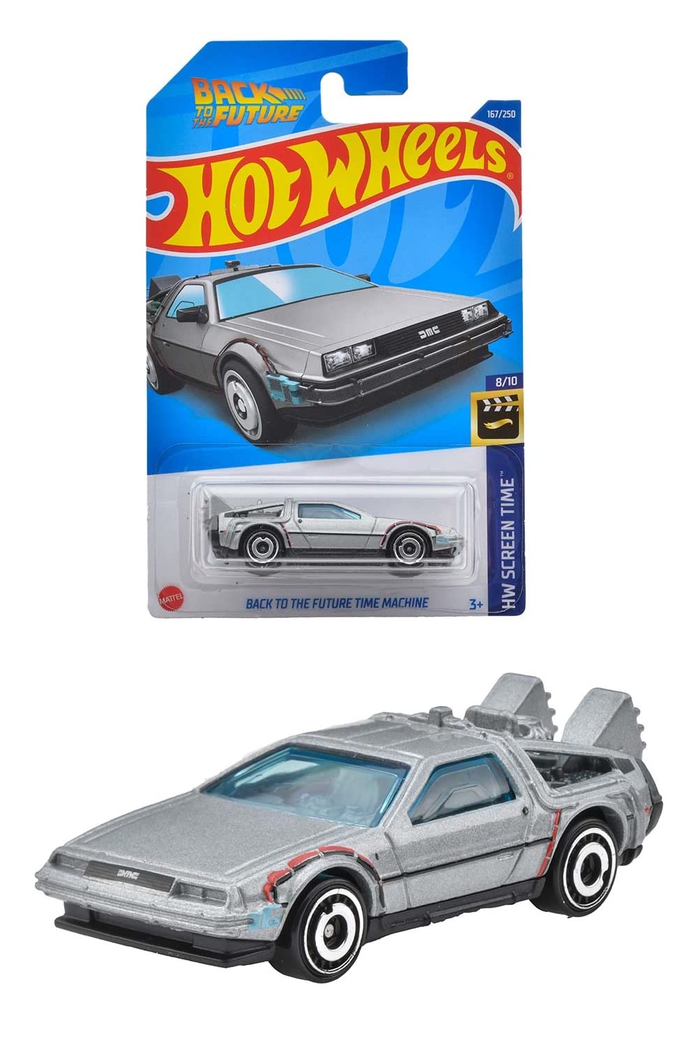 

Hot Wheels Basic Car Back to the Future Time Machine многолетняя и HHF15 Silver [3 вверх]