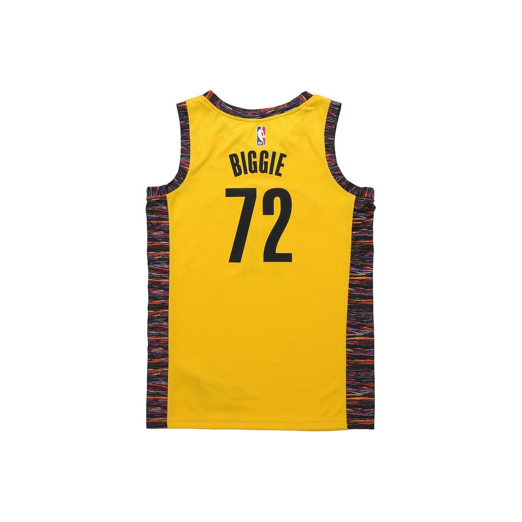 Nike Brooklyn Nets NBA Swingman Fan Edition Jersey Men Basketball Vest Amarillo-Yellow CU0193-728